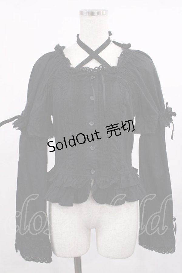 画像1: BABY,THE STARS SHINE BRIGHT / 姫袖後ろシャーリングブラウス free ブラック H-25-09-06-1028-BA-BL-NS-ZH (1)