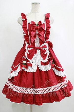 画像: BABY,THE STARS SHINE BRIGHT / ゆらゆらいちごのStrawberry Gardenジャンパースカート Free エンジ H-25-09-06-006-BA-OP-NS-ZH