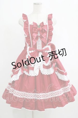 画像: BABY,THE STARS SHINE BRIGHT / ゆらゆらいちごのStrawberry Gardenジャンパースカート Free エンジ H-25-09-06-006-BA-OP-NS-ZH