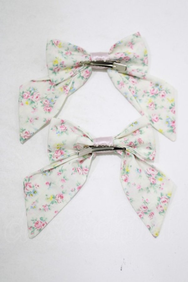 画像3: Innocent World / ミニバラツインリボンクリップ  オフ H-25-09-06-059-IW-AC-NS-ZH (3)