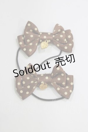 画像: BABY,THE STARS SHINE BRIGHT / Petits Poisミニリボンゴム  ブラウン H-25-09-06-067-BA-AC-NS-ZH