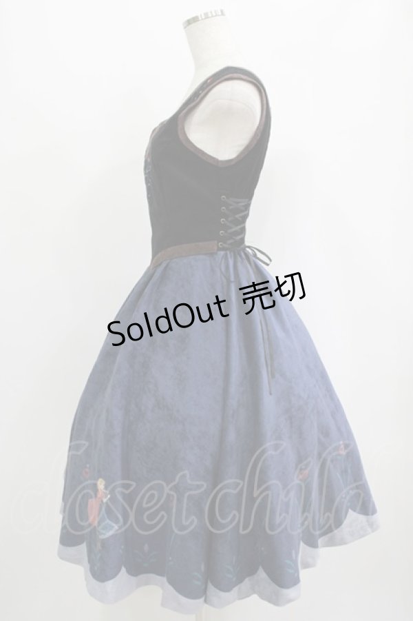 画像2: Secret Honey / スノーマウンテン ジャンパードレス(Frozen Anna ver.) Free ブラック/ネイビー H-25-09-06-007-CA-OP-NS-ZH (2)