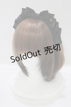 画像: Innocent World / フリルサテンリボンカチューシャ  ブラック H-25-09-06-076-IW-AC-NS-ZH