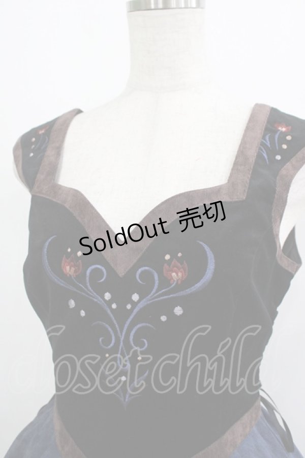 画像4: Secret Honey / スノーマウンテン ジャンパードレス(Frozen Anna ver.) Free ブラック/ネイビー H-25-09-06-007-CA-OP-NS-ZH (4)