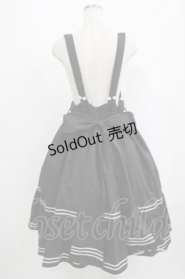 画像3: metamorphose / 【プラスサイズ】セーラー肩ひも付きスカート プラスサイズ ブラック H-25-09-06-009-ME-SK-NS-ZH (3)