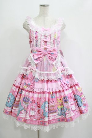 画像: Angelic Pretty / Toy's Donut Diner エプロンドレスSet Free ピンク H-25-09-06-010-AP-OP-NS-ZH