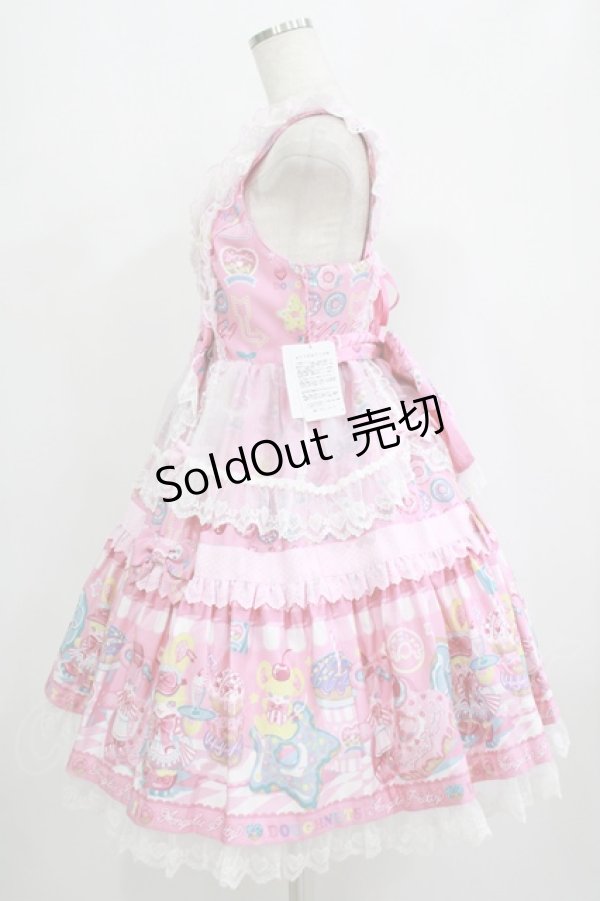 画像2: Angelic Pretty / Toy's Donut Diner エプロンドレスSet Free ピンク H-25-09-06-010-AP-OP-NS-ZH (2)