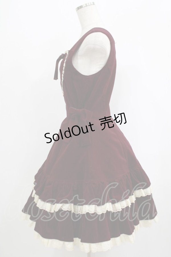 画像2: Cornet / 別珍ハートジャンパースカート Free パープル H-25-09-06-002-LO-OP-NS-ZH (2)