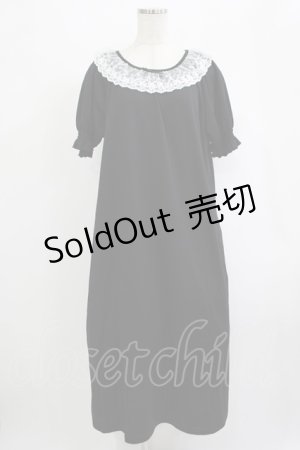 画像: m petit by misako / レース襟カットワンピース L ブラック H-25-09-06-020-LO-OP-NS-ZH