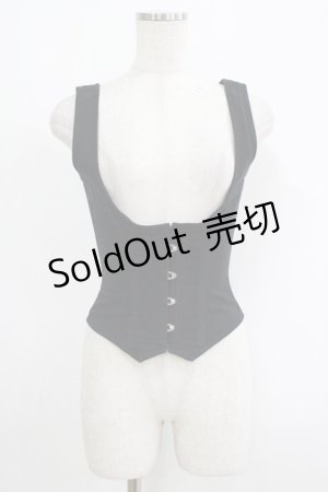 画像: EXCENTRIQUE / オックス・コルセットベスト S/M ブラック H-25-09-07-031-EL-TO-KB-ZH