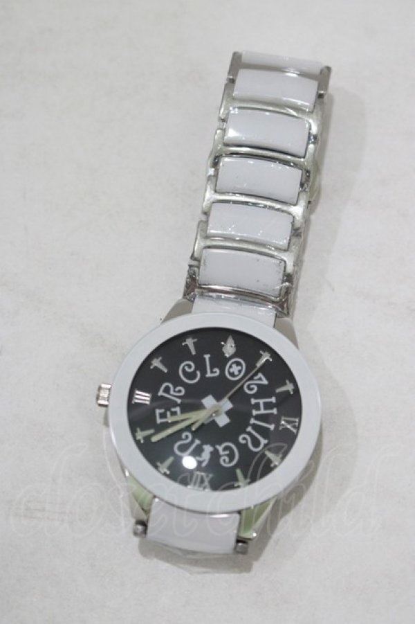 画像1: NieR CLOTHING / NieR ORIGINAL 腕時計  ホワイト×シルバー H-25-09-07-044-PU-ZA-KB-ZH (1)