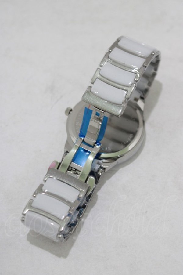 画像2: NieR CLOTHING / NieR ORIGINAL 腕時計  ホワイト×シルバー H-25-09-07-044-PU-ZA-KB-ZH (2)