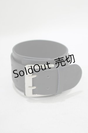 画像: NieR CLOTHING / レザーブレスレット  ブラック H-25-09-07-046-PU-AC-KB-ZH