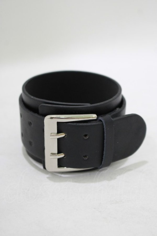画像1: NieR Clothing / レザーブレスレット  ブラック H-25-09-07-046-PU-AC-KB-ZH (1)