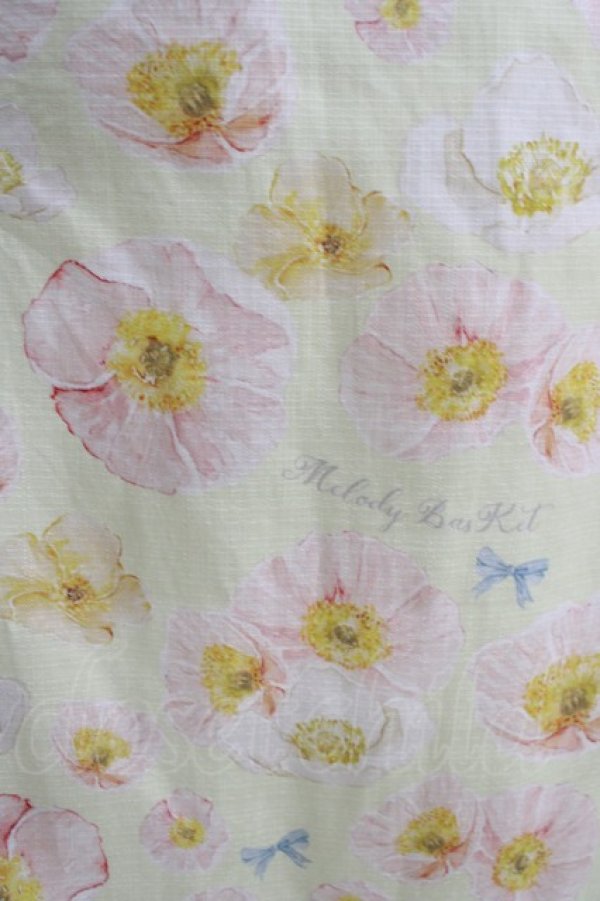画像4: Melody BasKet / Blooming poppyフロントボタンワンピース M イエロー H-25-09-07-004-LO-OP-KB-ZT340 (4)