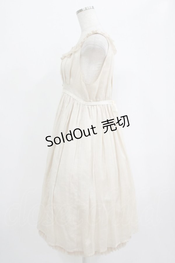 画像2: EXCENTRIQUE / サテンストライプ・ドレス 0S エクリュ H-25-09-07-005-EL-OP-KB-ZH (2)