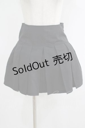 画像: NieR Clothing / レースアッププリーツミニスカート  黒 H-25-09-07-010-PU-SK-KB-ZH