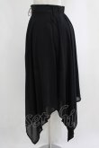 画像2: NieR Clothing / フロントZIPシアーレイヤード風スカート  黒 H-25-09-07-011-PU-SK-KB-ZH (2)