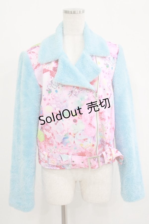 画像1: 6％DOKIDOKI / Girls Daydream Sherpa Biker Jacket   H-25-09-07-014-LO-JA-KB-ZH (1)