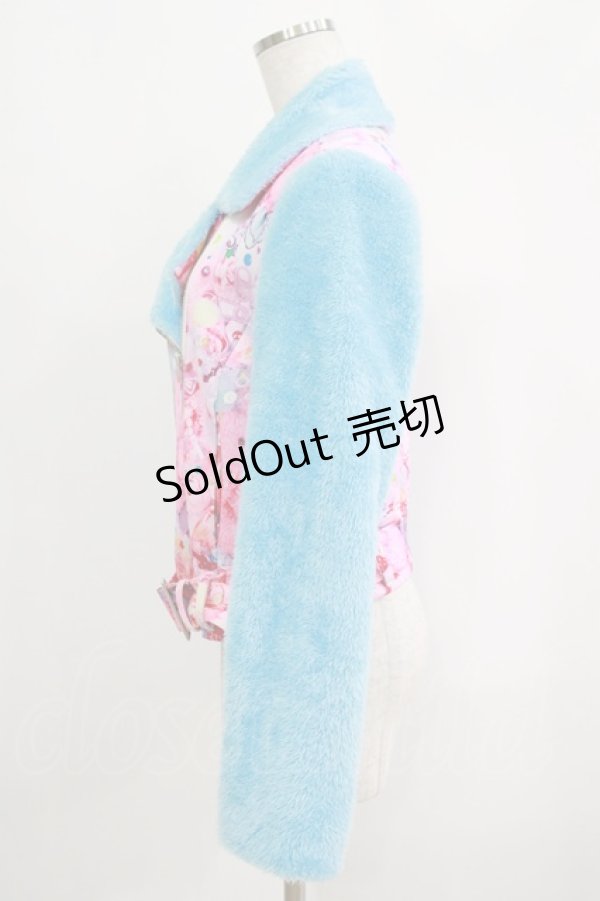 画像2: 6％DOKIDOKI / Girls Daydream Sherpa Biker Jacket   H-25-09-07-014-LO-JA-KB-ZH (2)