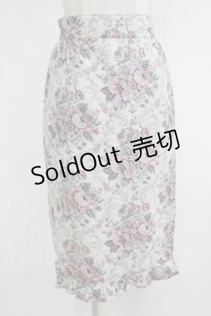 画像: MILK / ルーズタイトスカート  ピンクフラワー H-25-09-07-018-ML-SK-KB-ZH