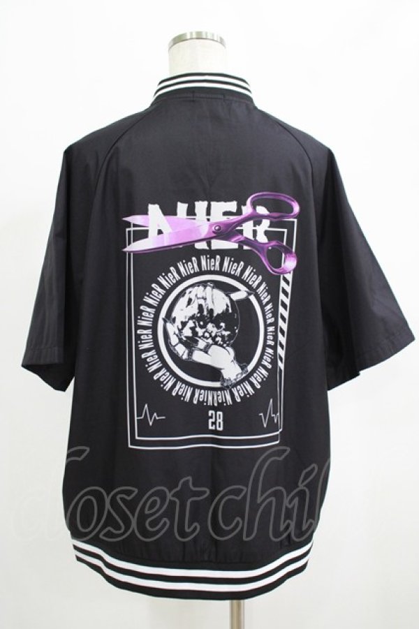 画像3: NieR Clothing / LIGHT BLOUSON JACKET【半袖】  黒 H-25-09-07-022-PU-JA-KB-ZH (3)