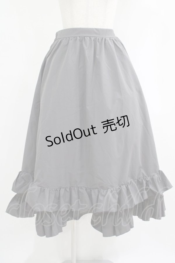 画像1: FLC / 皆方由衣コラボ/ティアードスカート LL グレー H-25-09-08-028-LO-SK-NS-ZH (1)