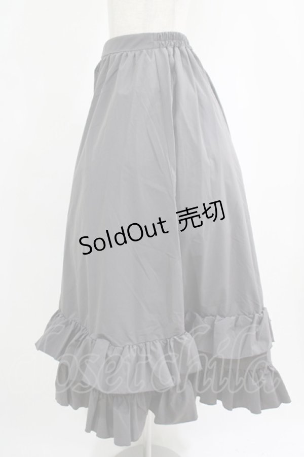 画像2: FLC / 皆方由衣コラボ/ティアードスカート LL グレー H-25-09-08-028-LO-SK-NS-ZH (2)