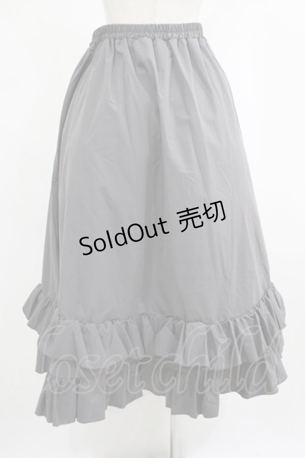 画像3: FLC / 皆方由衣コラボ/ティアードスカート LL グレー H-25-09-08-028-LO-SK-NS-ZH (3)