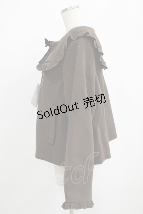 画像2: m petit by misako / AM*セーラーショートコート 4L ブラウン H-25-09-08-031-LO-CO-NS-ZT-C046 (2)