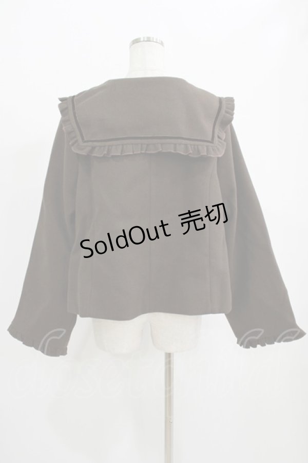 画像3: m petit by misako / AM*セーラーショートコート 4L ブラウン H-25-09-08-031-LO-CO-NS-ZT-C046 (3)