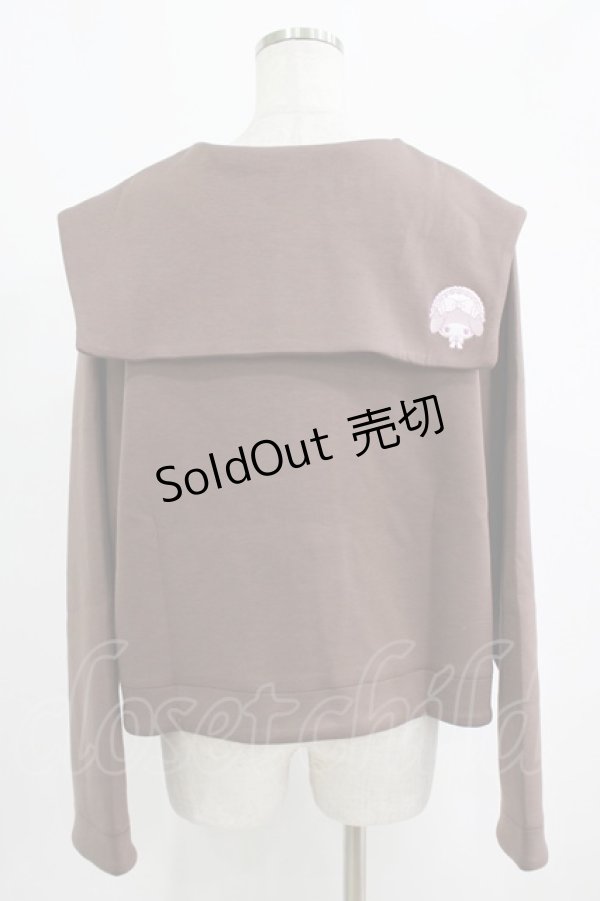 画像3: m petit by misako / サンリオキャラクターズコラボ マイメロディセーラーカーディガン 4L ブラウン H-25-09-08-032-LO-TO-NS-ZH (3)