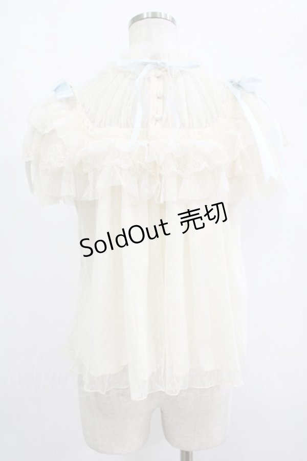 画像3: Hoshibako Works / リボンミルフィーユブラウス Free サックス H-25-09-08-042-LO-BL-NS-ZH (3)