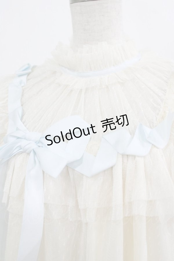 画像4: Hoshibako Works / リボンミルフィーユブラウス Free サックス H-25-09-08-042-LO-BL-NS-ZH (4)