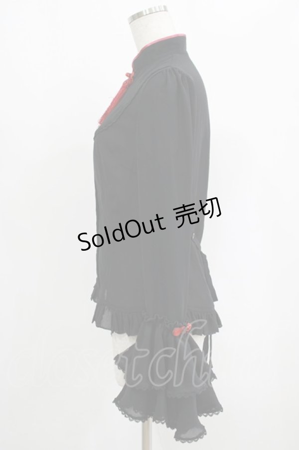 画像2: R-SERIES / チャイナブラウス M ブラック H-25-09-08-043-LO-BL-NS-ZH (2)