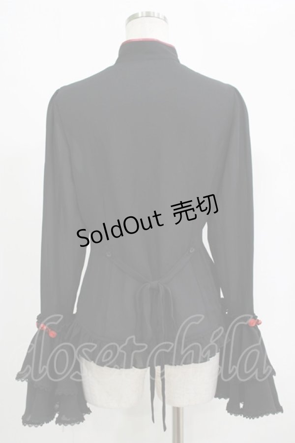 画像3: R-SERIES / チャイナブラウス M ブラック H-25-09-08-043-LO-BL-NS-ZH (3)