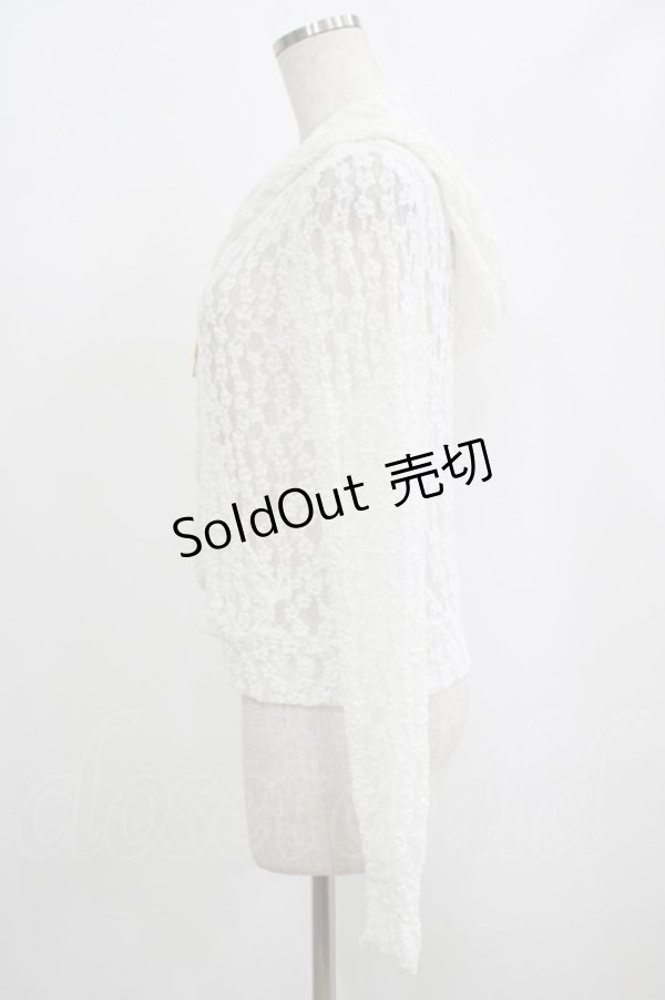 画像2: Fi.n.t / ミニフラワーレースパーカー Free OFFWHITE H-25-09-08-044-CA-TO-NS-ZH (2)