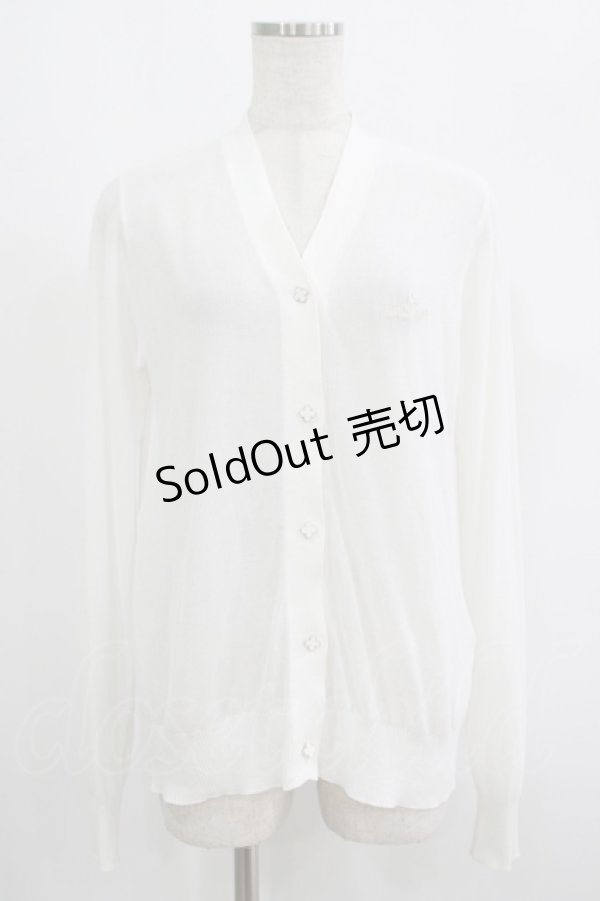 画像1: MARY QUANT / UVカットベーシックロゴ カーディガン M オフ H-25-09-08-045-PU-TO-NS-ZH (1)