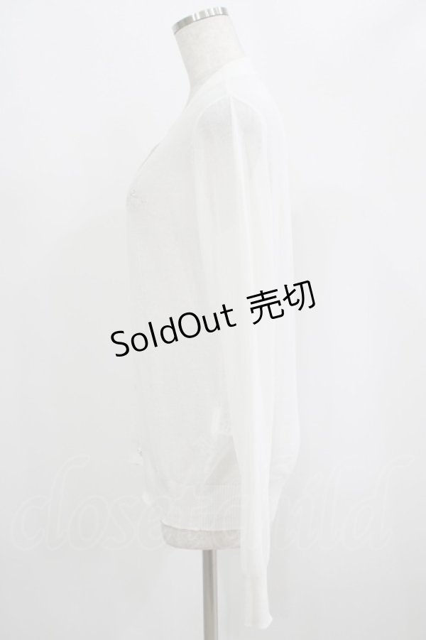 画像2: MARY QUANT / UVカットベーシックロゴ カーディガン M オフ H-25-09-08-045-PU-TO-NS-ZH (2)