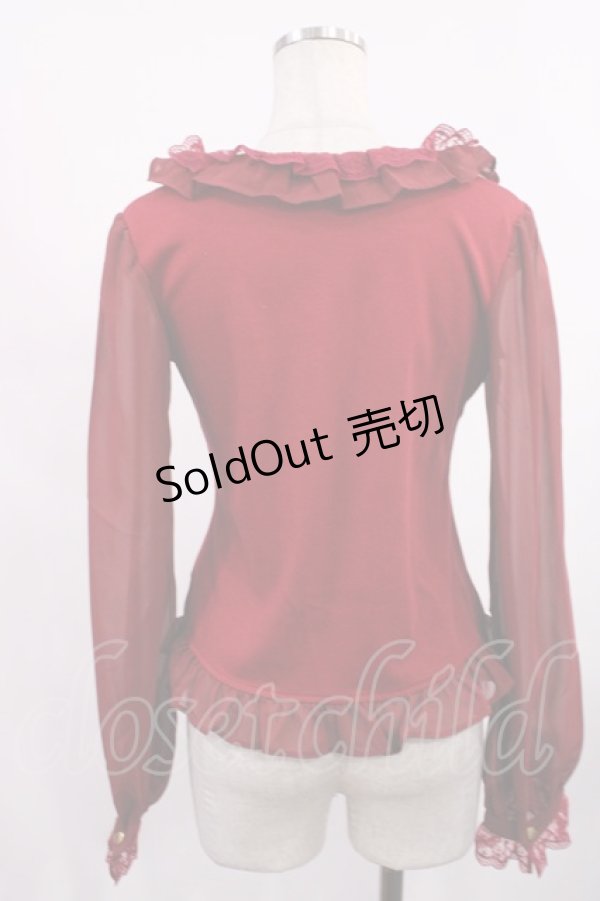 画像2: Angelic Pretty / Sweetリボンカットカーディガン Free レッド H-25-09-08-1029-AP-TO-NS-ZH (2)