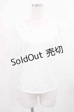 画像: axes femme kawaii / チュールフリルカットソー M オフ H-25-09-08-1030-AX-TO-NS-ZH