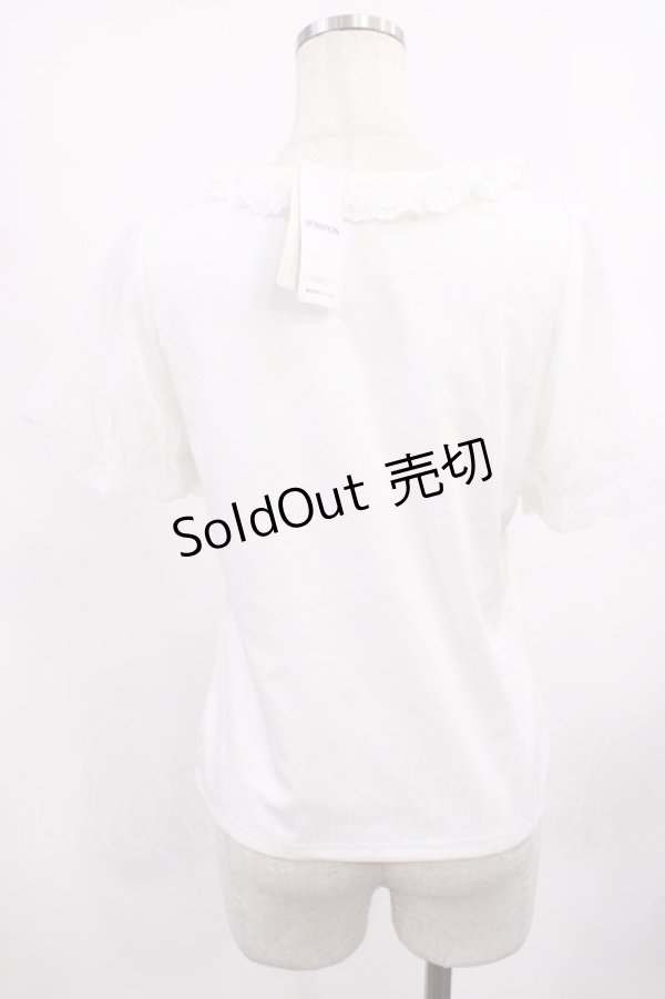 画像2: axes femme kawaii / チュールフリルカットソー M オフ H-25-09-08-1030-AX-TO-NS-ZH (2)