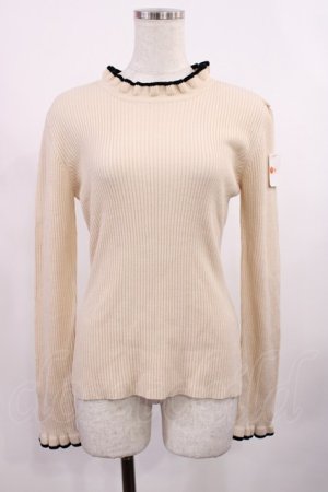 画像: F&A / 配色使いリブニットプルオーバー Free IVORY H-25-09-08-1031-LO-TO-NS-ZH