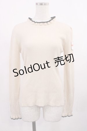 画像: F&A / 配色使いリブニットプルオーバー Free IVORY H-25-09-08-1031-LO-TO-NS-ZT0911H