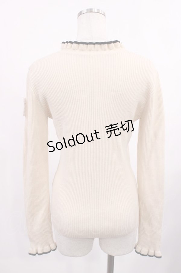 画像2: F&A / 配色使いリブニットプルオーバー Free IVORY H-25-09-08-1031-LO-TO-NS-ZT0911H (2)
