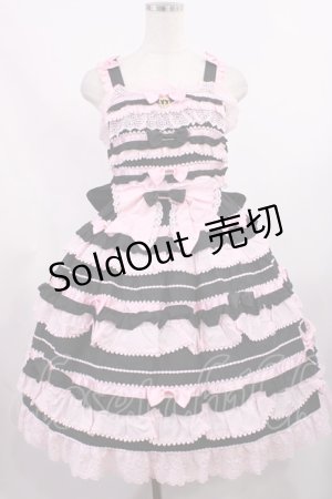 画像: BABY,THE STARS SHINE BRIGHT / Bonbon Parfumジャンパースカート Free ブラック/ピンク H-25-09-08-1005-BA-OP-NS-ZH