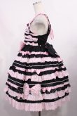 画像2: BABY,THE STARS SHINE BRIGHT / Bonbon Parfumジャンパースカート Free ブラック/ピンク H-25-09-08-1005-BA-OP-NS-ZH (2)
