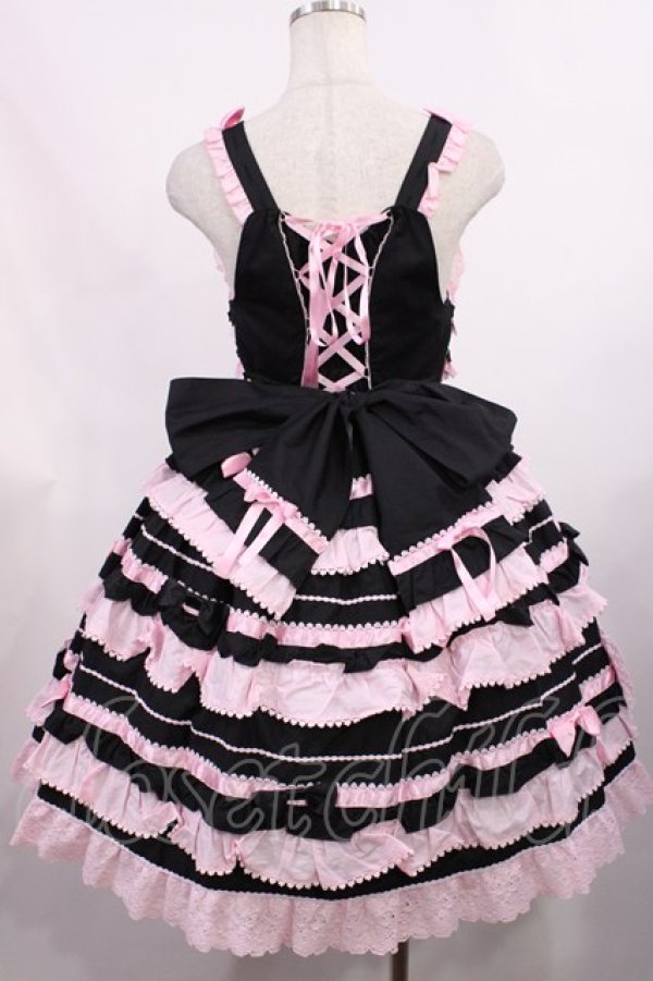 画像3: BABY,THE STARS SHINE BRIGHT / Bonbon Parfumジャンパースカート Free ブラック/ピンク H-25-09-08-1005-BA-OP-NS-ZH (3)