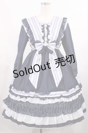 画像: BABY,THE STARS SHINE BRIGHT / Lumiere eclatanteフリルワンピース Free ネイビー H-25-09-08-1010-BA-OP-NS-ZH