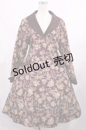 画像: metamorphose / ゴブラン風くまちゃんコートワンピース サイズ1 ボルドー H-25-09-08-1012-ME-CO-NS-ZH